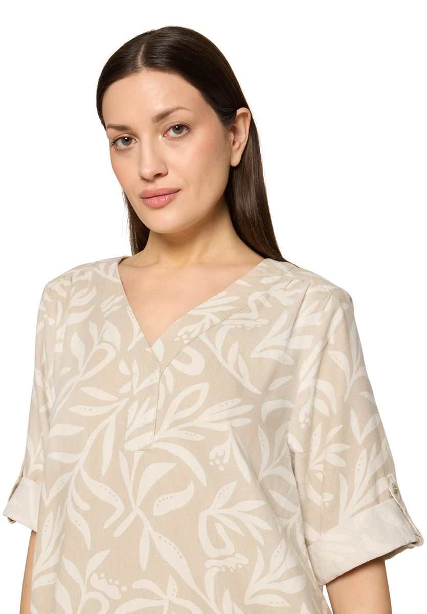 Tunicakleid mit botanischem Print