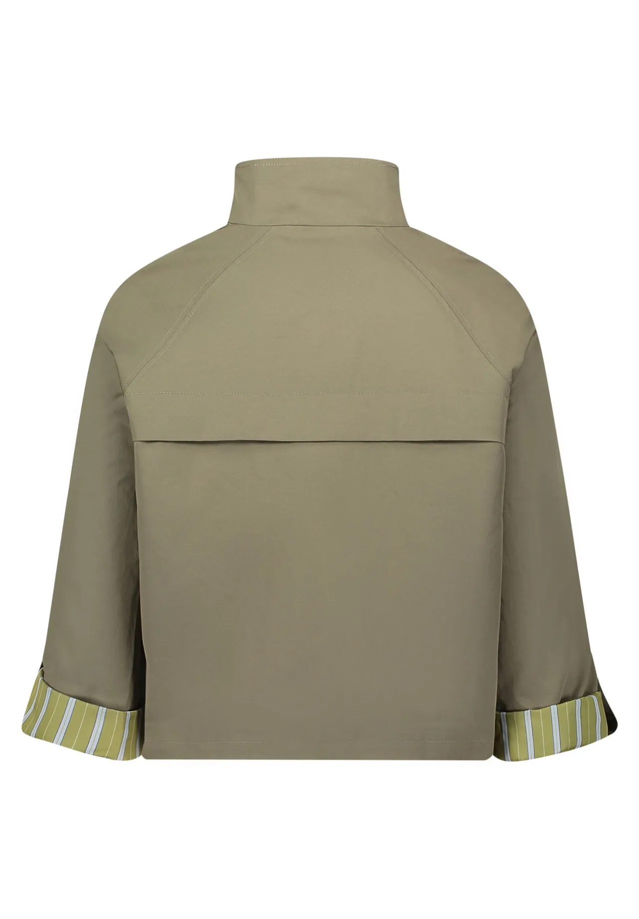 A-Linien-Jacke mit gestreiftem Futter