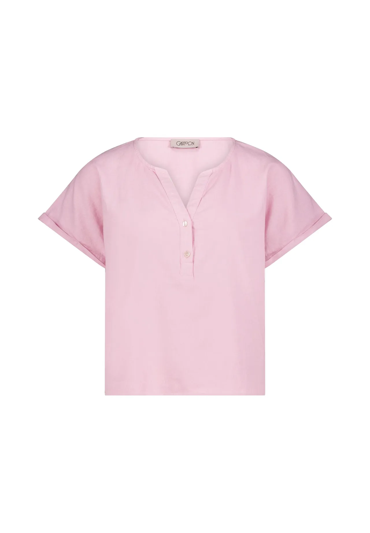 Lockere Bluse mit Schlitz-Ausschnitt