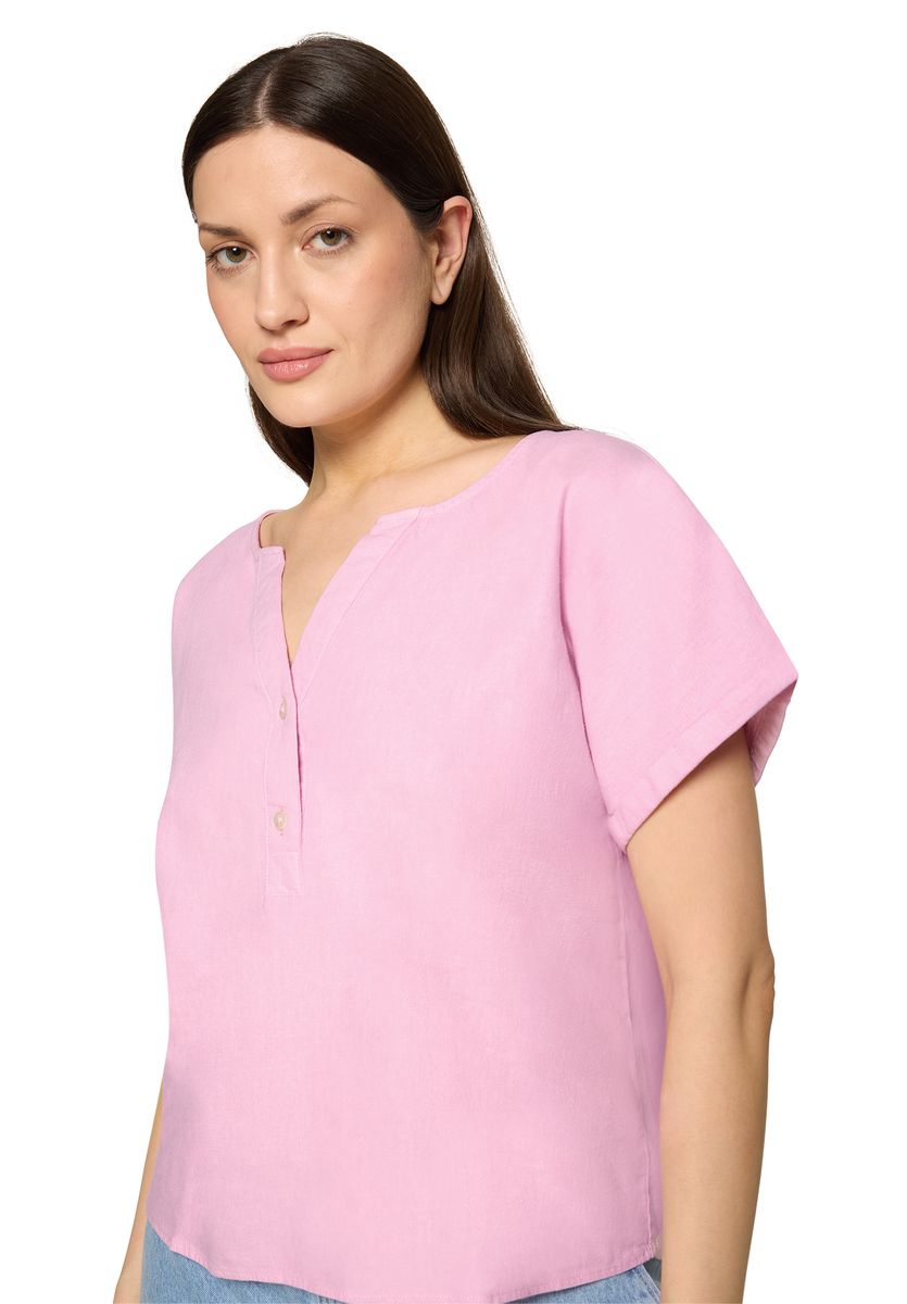 Lockere Bluse mit Schlitz-Ausschnitt