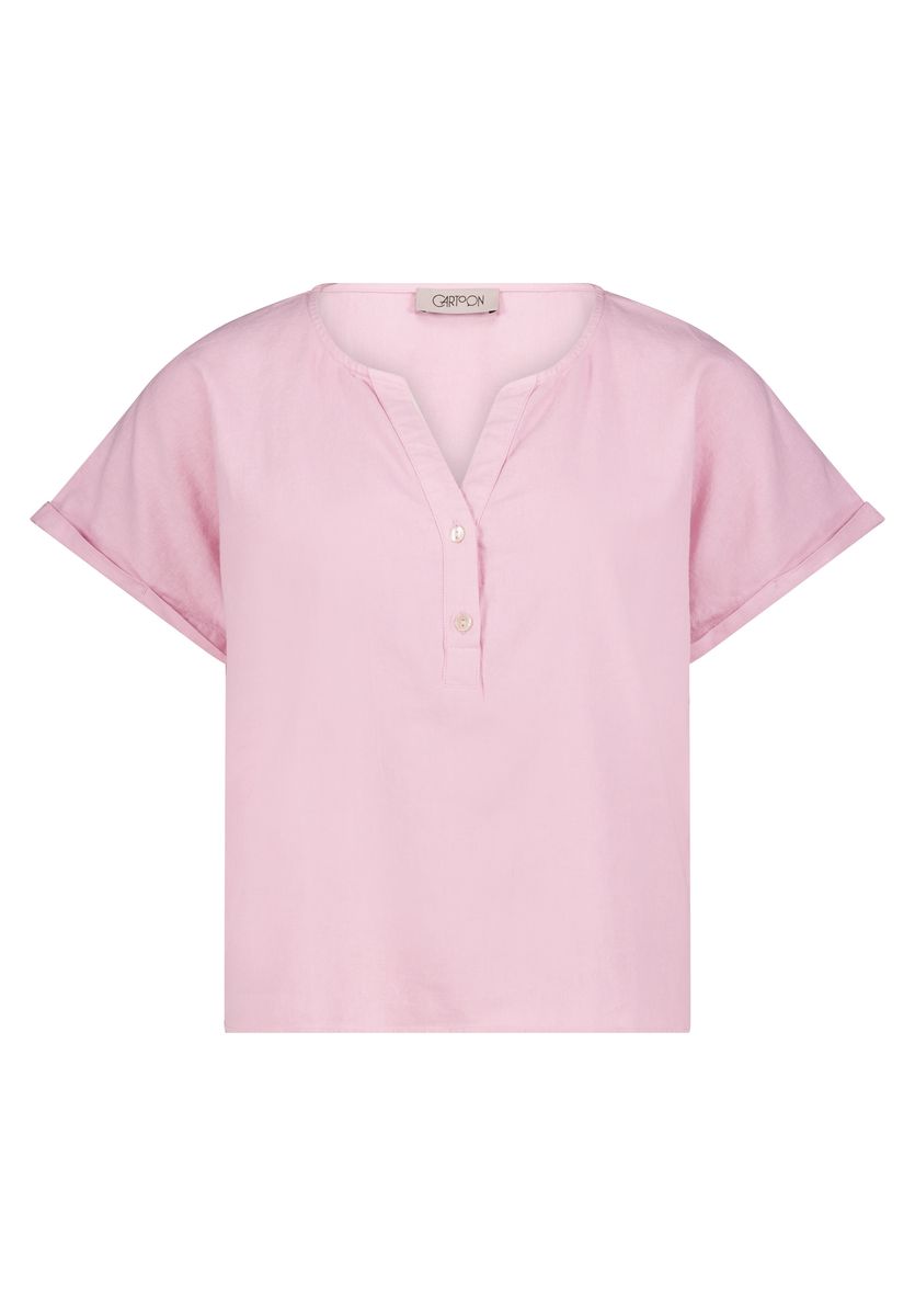 Lockere Bluse mit Schlitz-Ausschnitt
