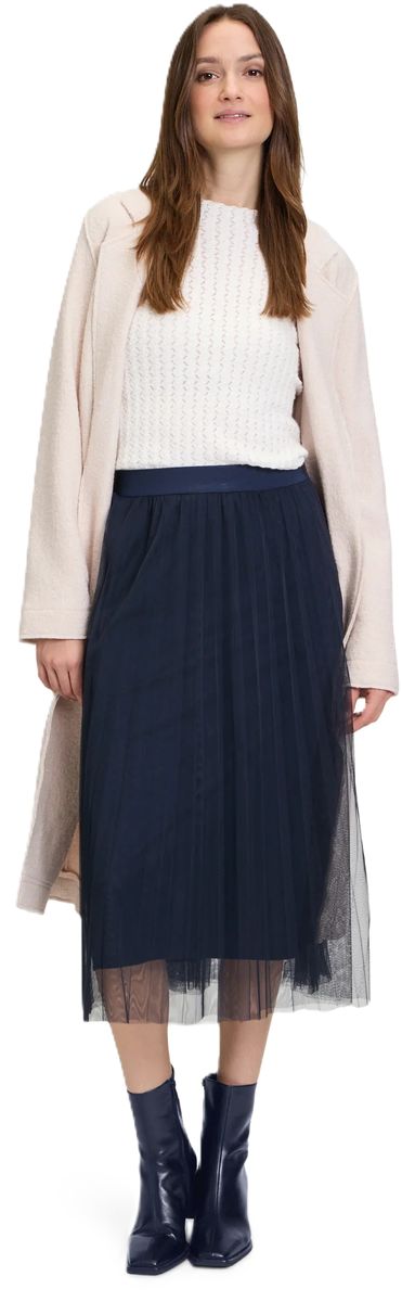 Eleganter Plissee-Midirock mit Lagen-Look