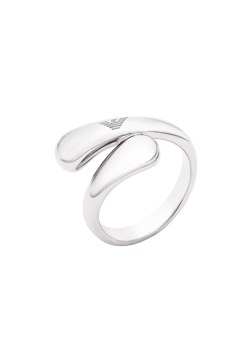 Silberfarbener Messingring mit offenem Ende