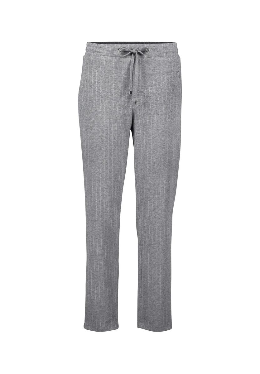 Hochtaillierte Stretch-Hose mit Nadelstreifen