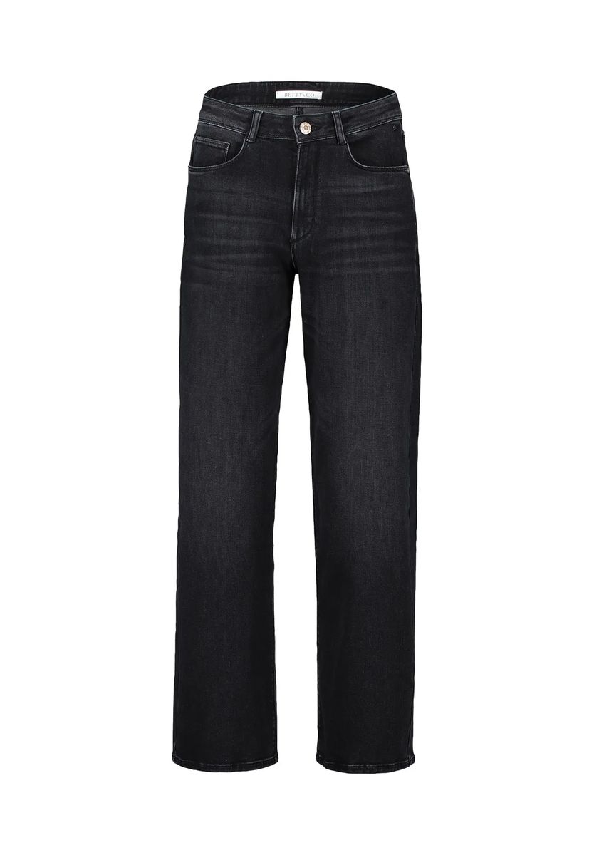 High-Waist-Jeans mit weitem Bein