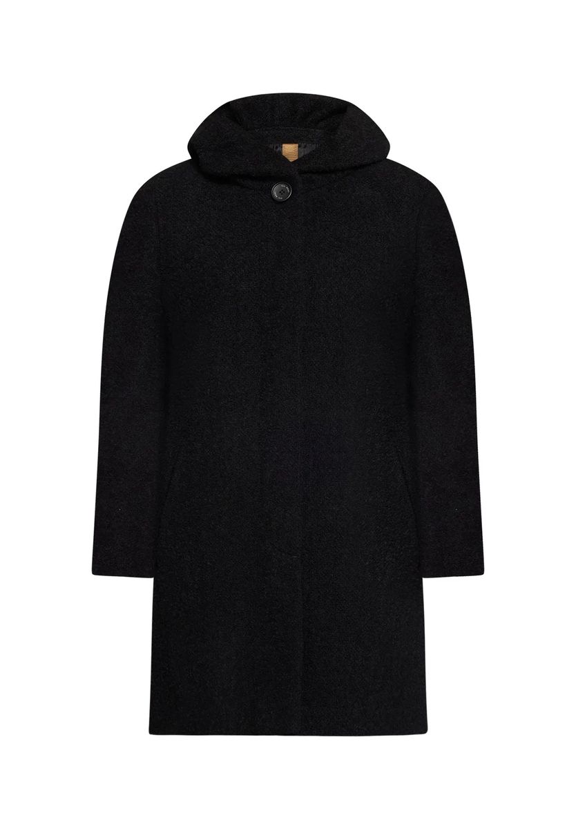 Kurzmantel in A-Linie mit Bouclé