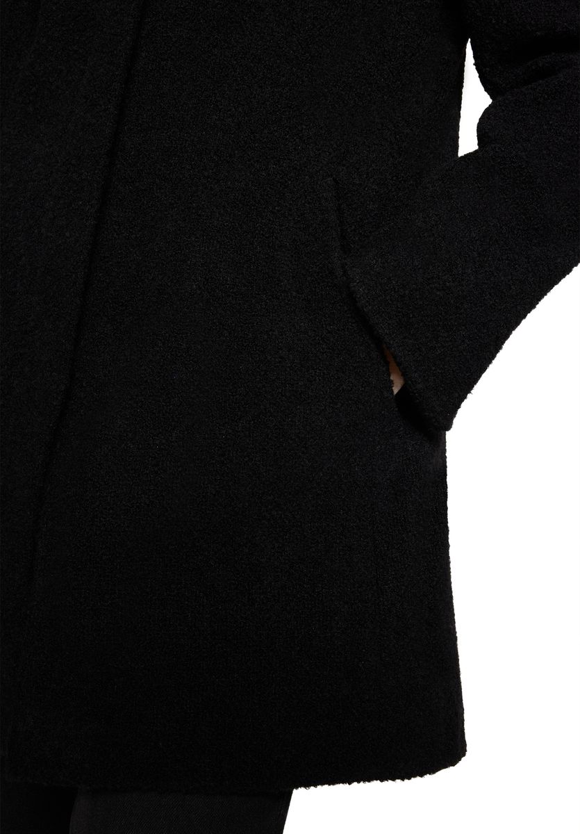 Kurzmantel in A-Linie mit Bouclé
