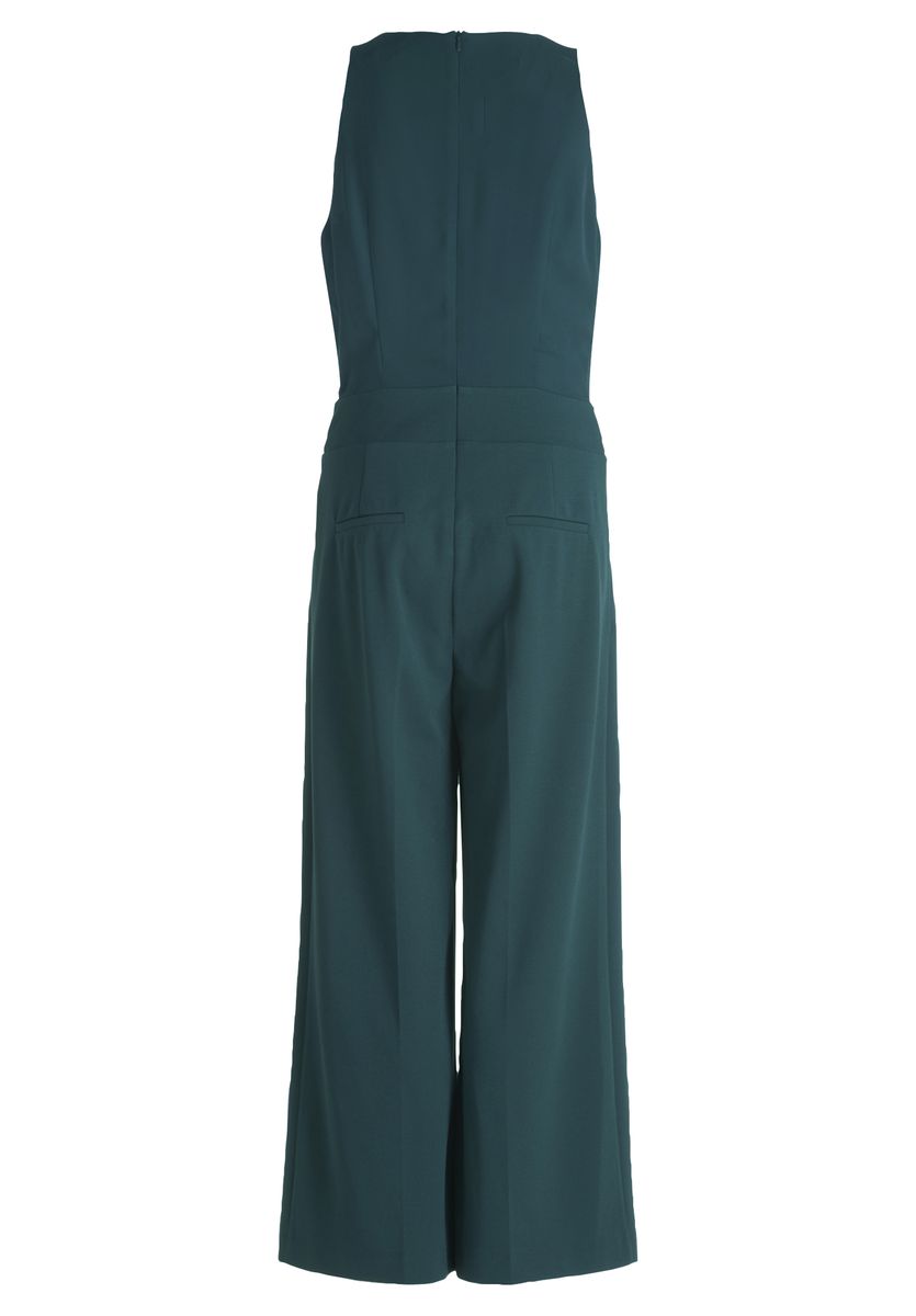 Eleganter Ärmelloser Jumpsuit mit Weitem Bein