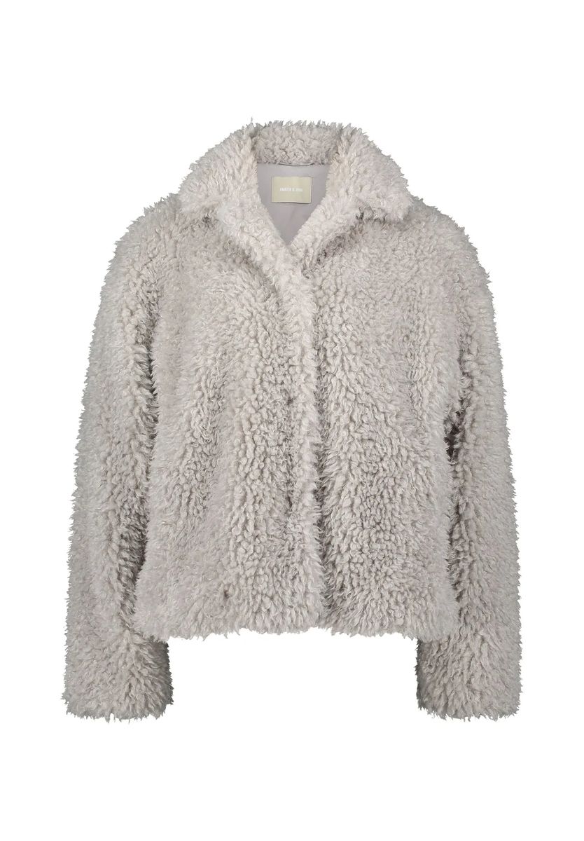 Kuschelige Teddyjacke mit Stehkragen