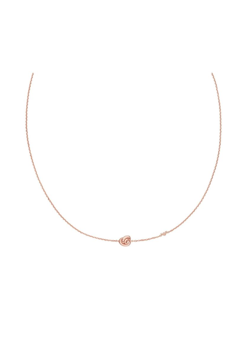 Roségoldene Halskette mit Knotenanhänger