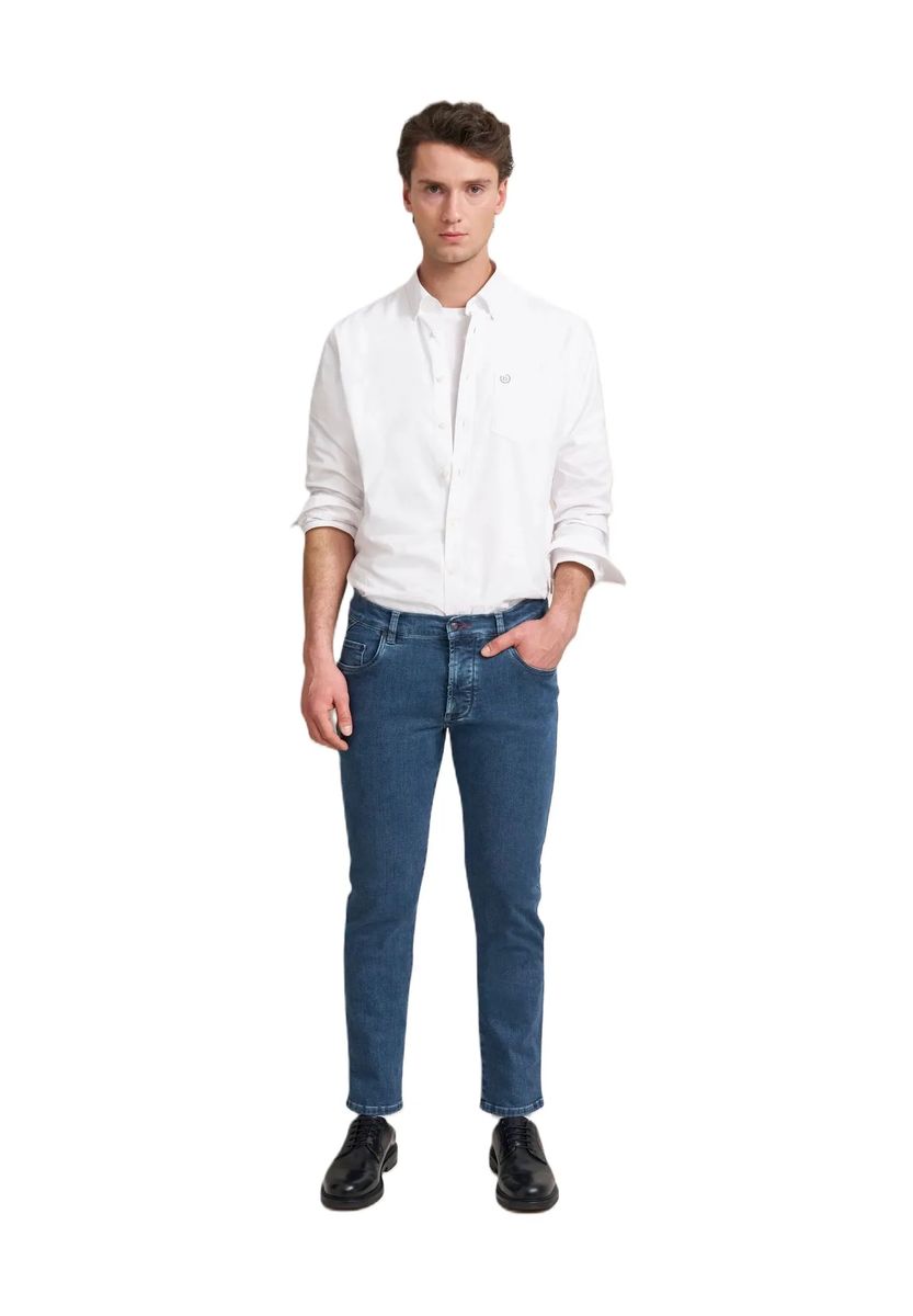 Gerade geschnittene Five-Pocket-Jeans