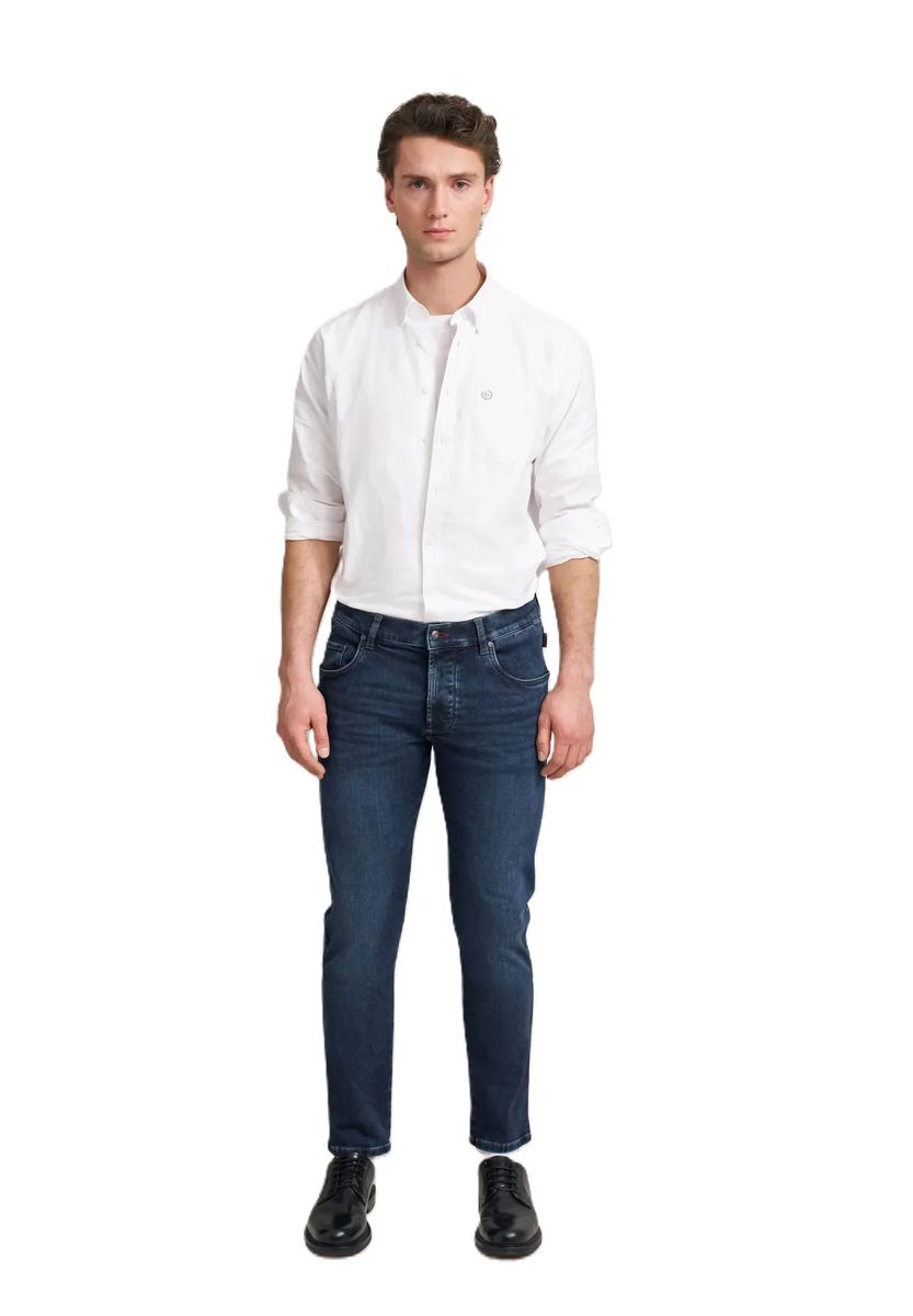 Five-Pocket Denim mit geradem Bein