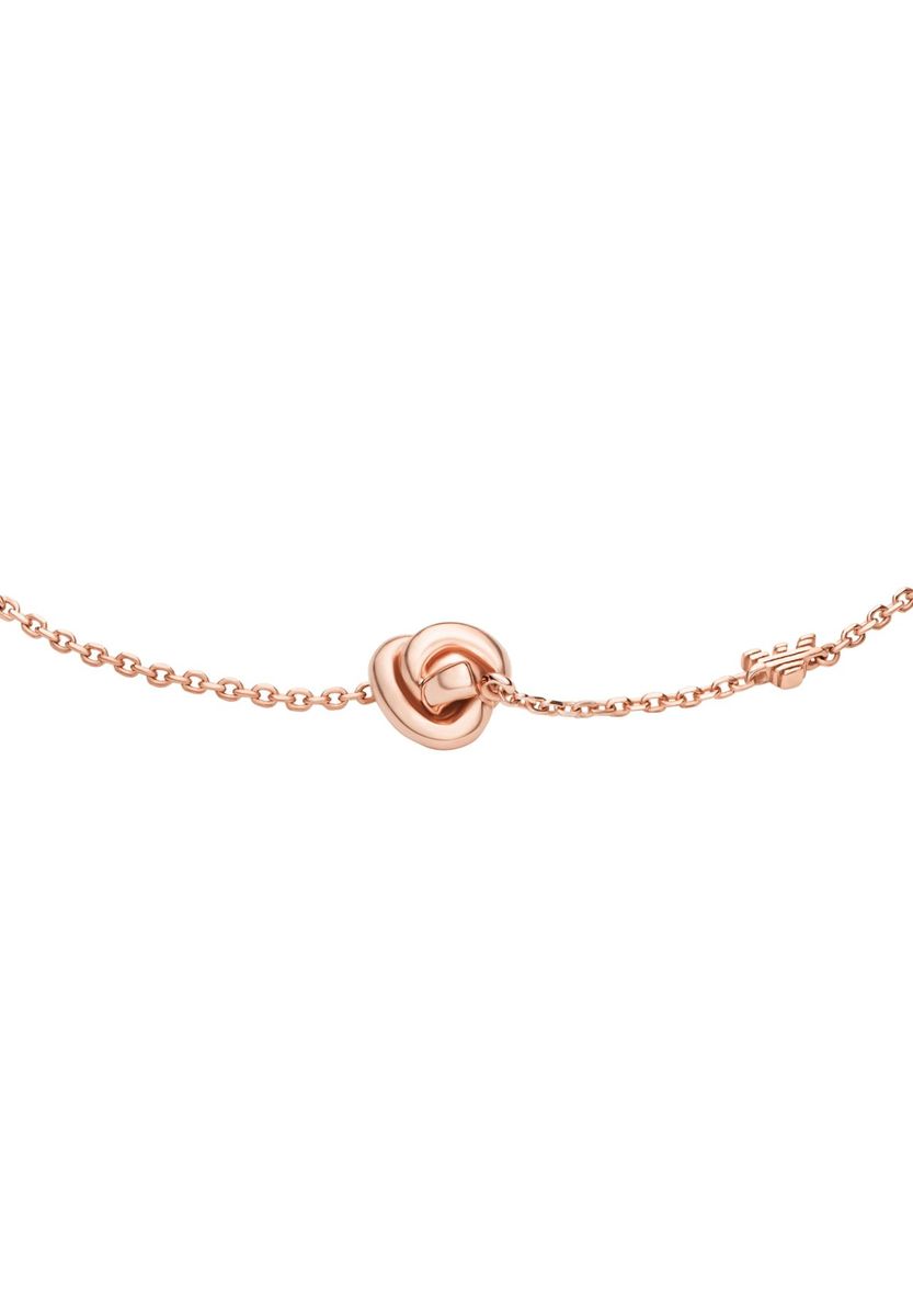 Roségoldfarbenes Knotenkettenarmband