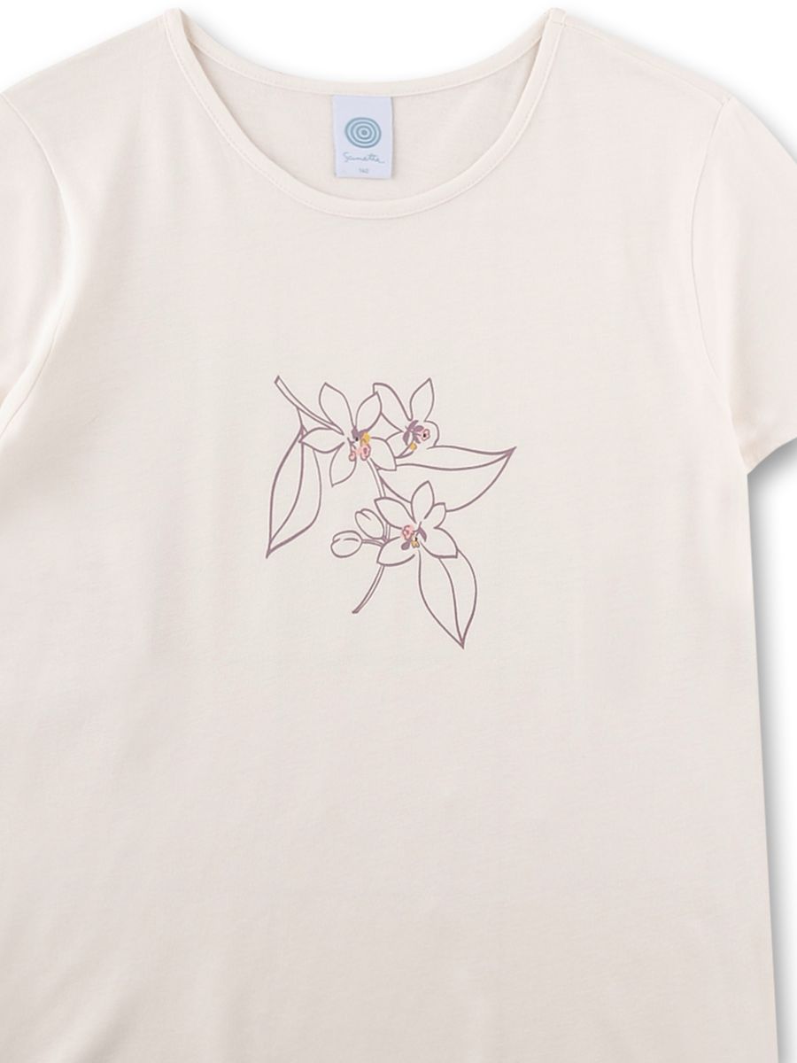 Kurzer Schlafanzug mit Blumenmuster