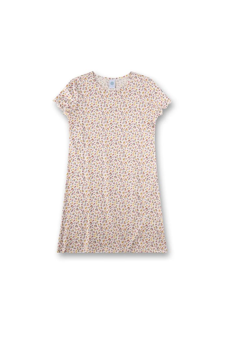 Kurzarm-Nachthemd mit Blumenmuster