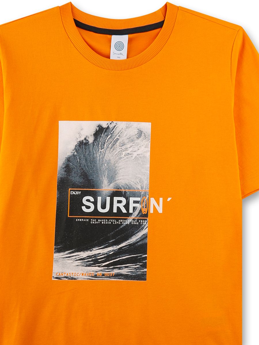 Baumwoll-Schlafanzug mit Surf-Wellen-Print