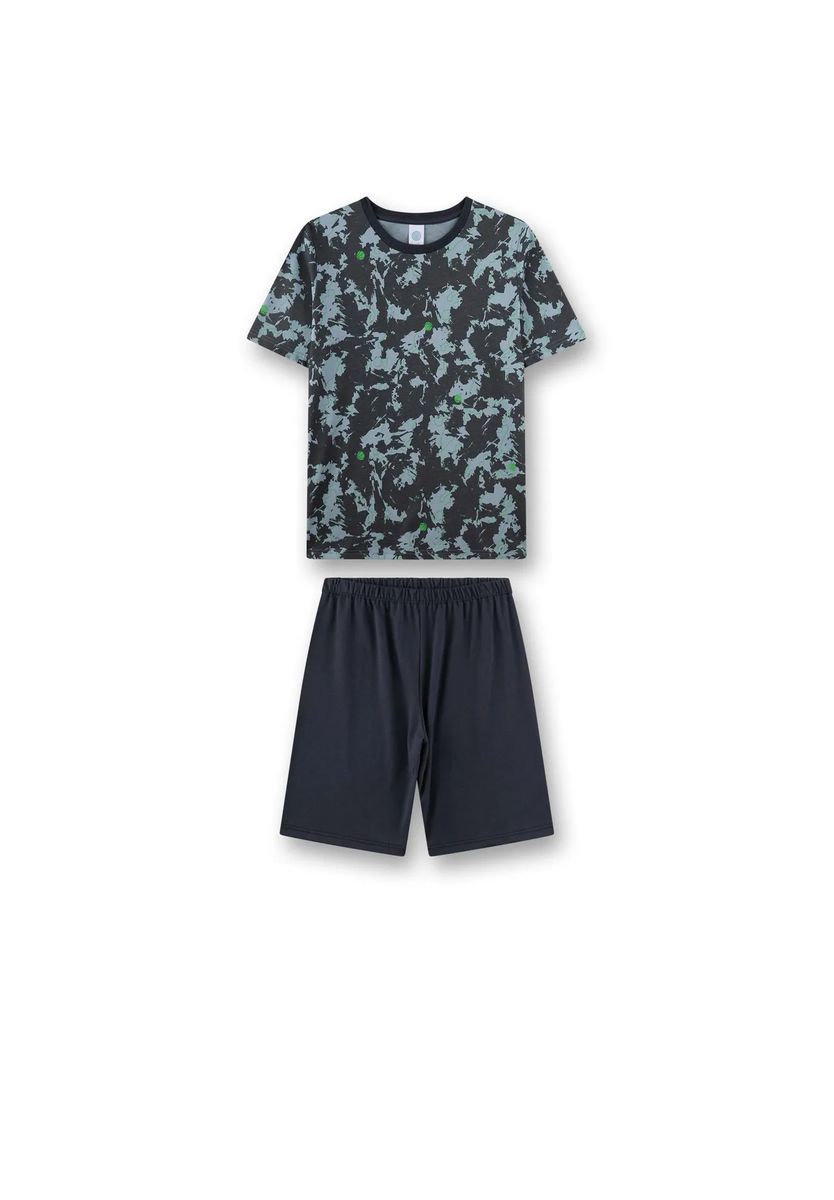 Gemustertes Shorty Schlafanzug-Set