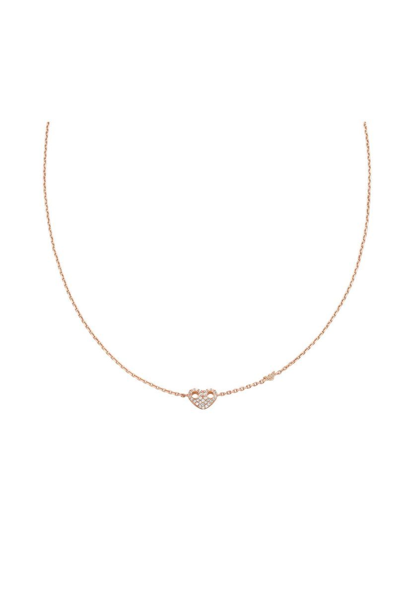 Zarte Herz-Halskette in Roségold