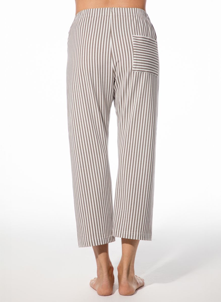 Gestreifte 7/8-Loungewear-Hose