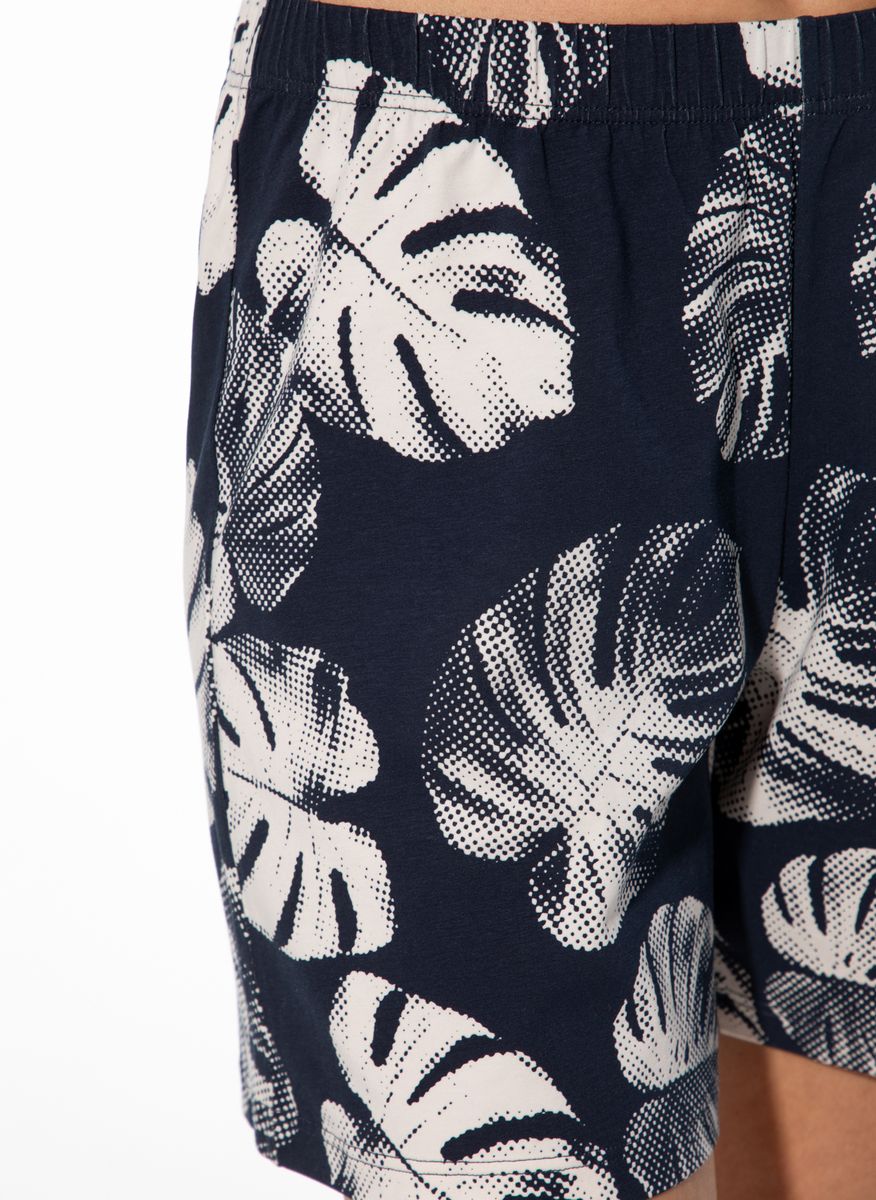 Schlafshorts mit tropischem Print