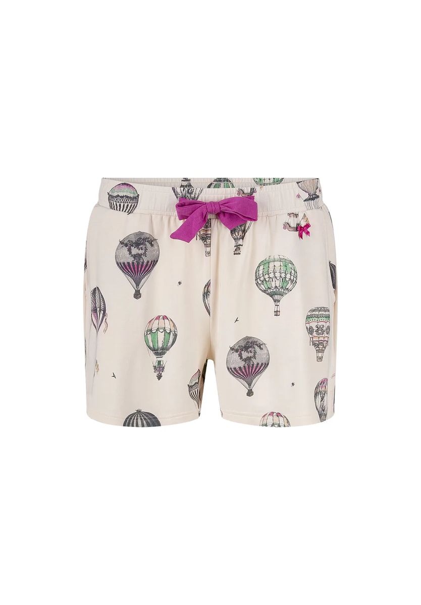 Schlafshorts mit Vintage-Ballon-Print