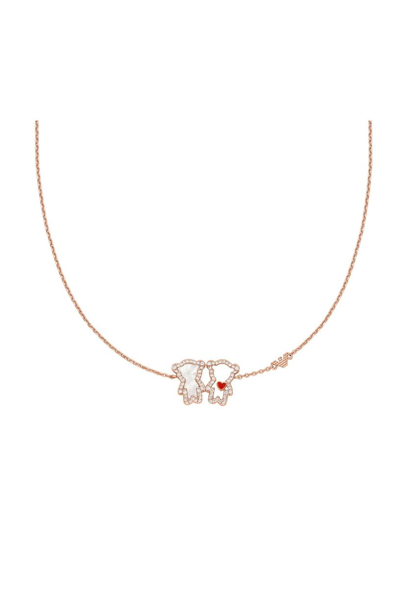Roségoldene Halskette mit Bärenanhänger
