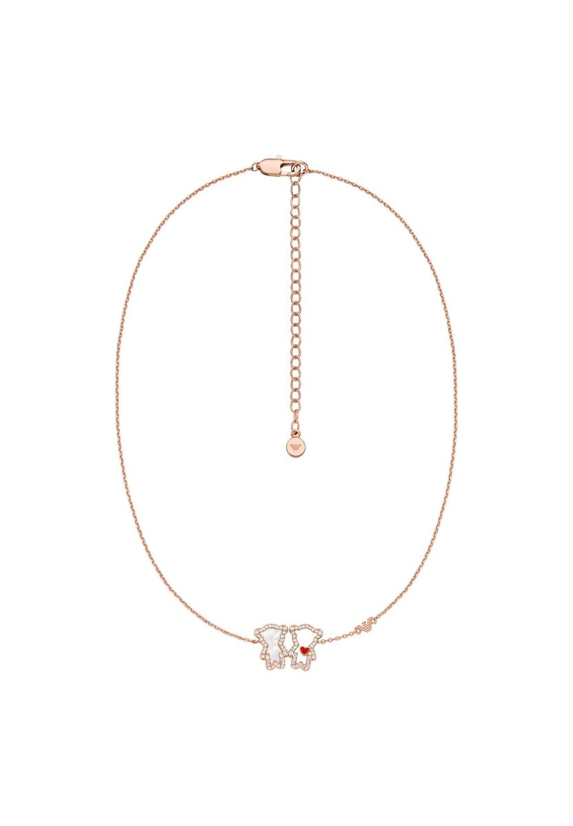 Roségoldene Halskette mit Bärenanhänger