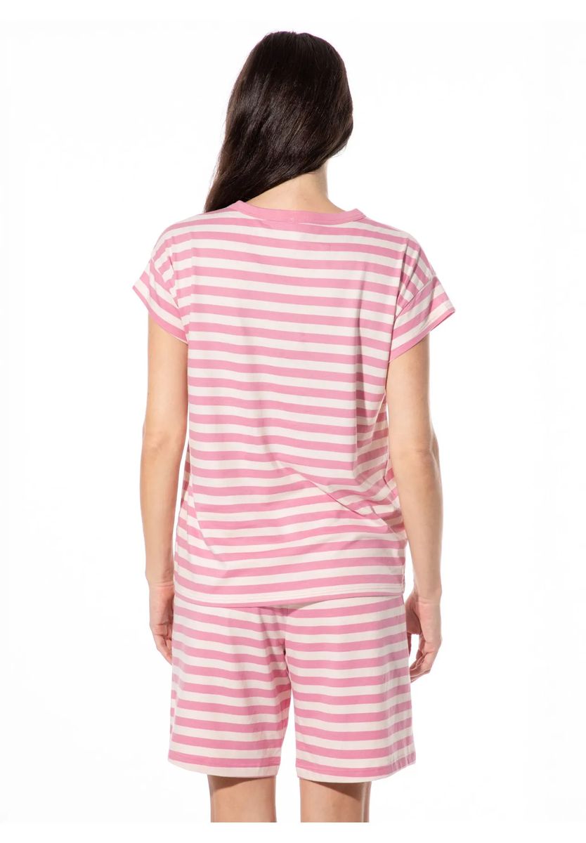 Gestreiftes Schlafshirt aus Baumwolle