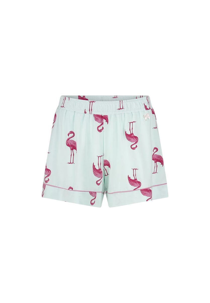 Verspielte Pyjama-Shorts mit Flamingo-Print
