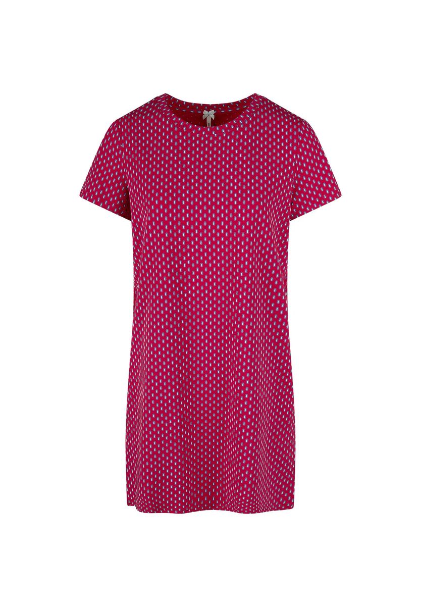 Kurzärmeliges Schlafshirt mit geometrischem Muster