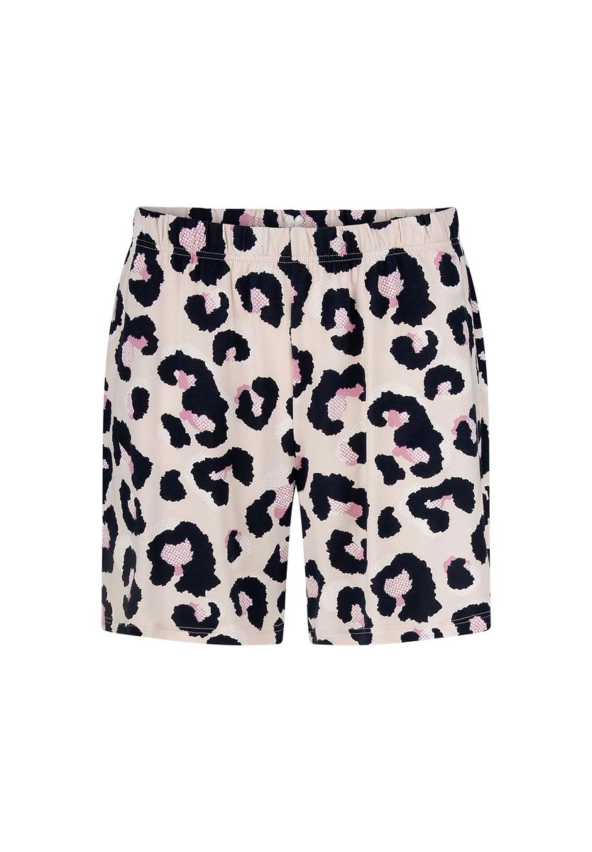 Schlafshorts mit Leopardenmuster