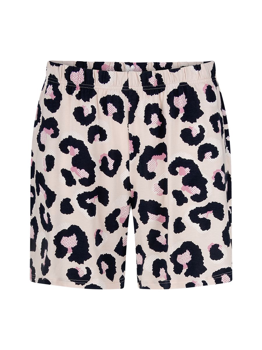 Schlafshorts mit Leopardenmuster