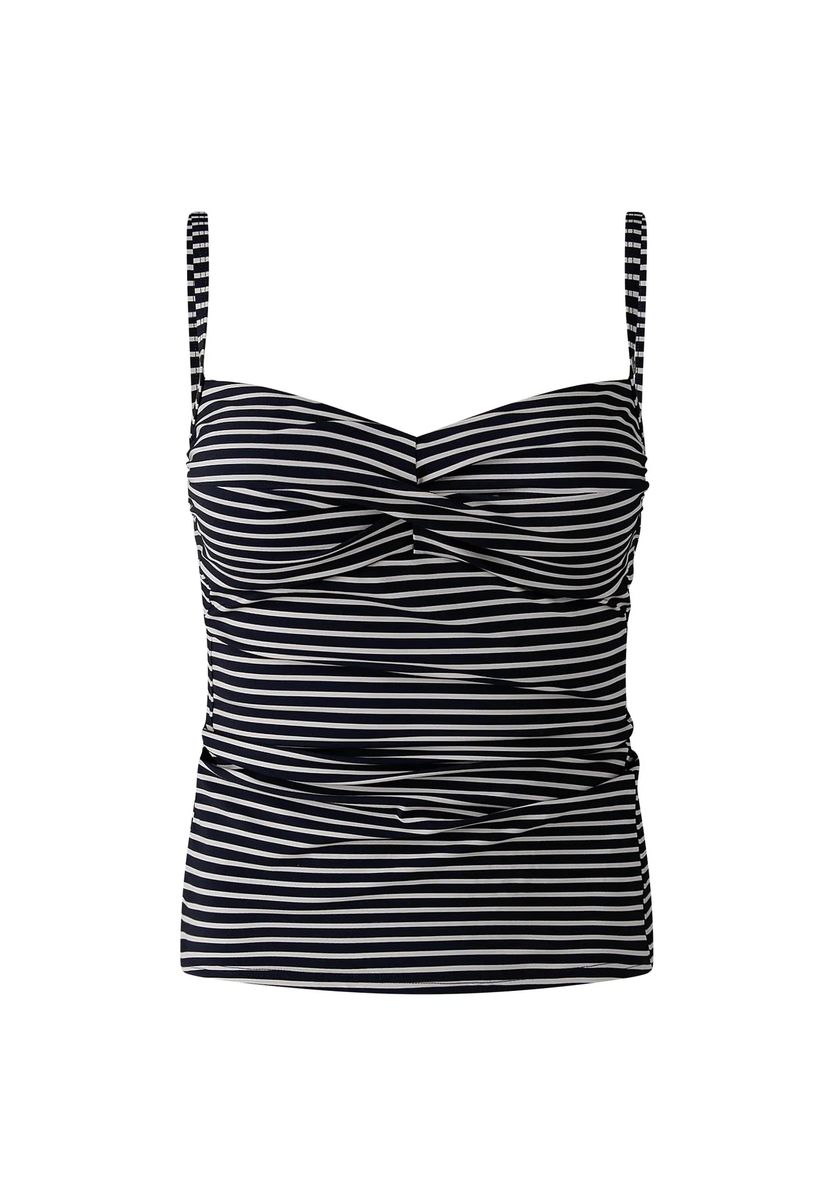 Gestreiftes Tankini-Top mit Knotendetail