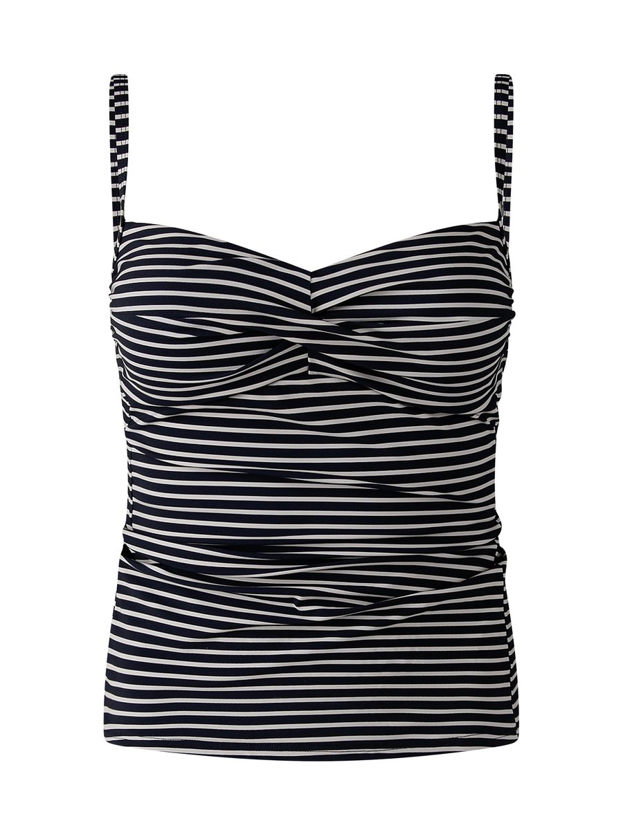Gestreiftes Tankini-Top mit Knotendetail
