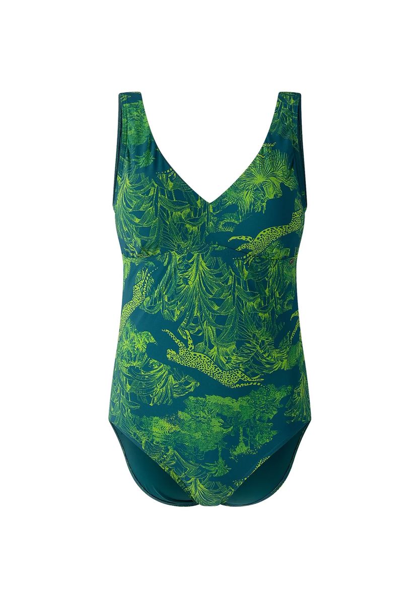 Badeanzug mit Dschungel-Leoparden-Print