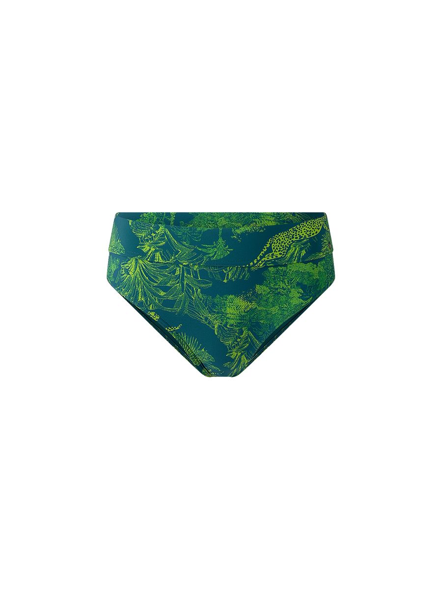 High-Waist-Bikinihose mit Dschungel-Print