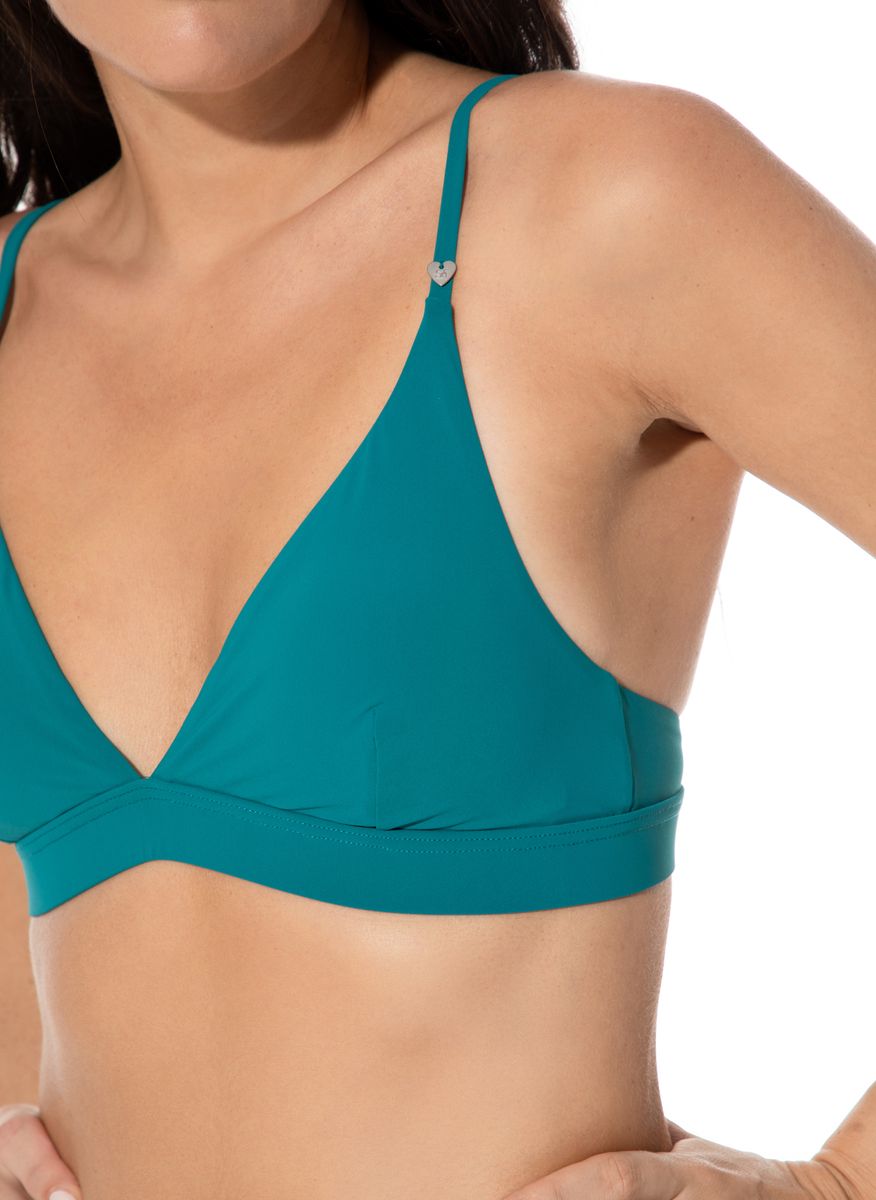Triangel-Bikini-Oberteil mit Polsterung