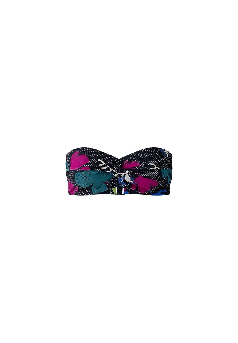 Bandeau-Bikini-Oberteil mit floralem Muster