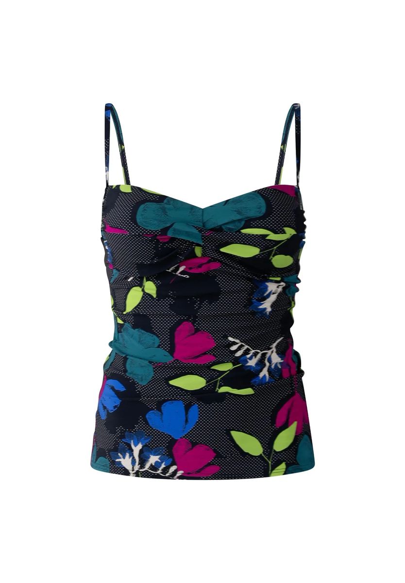 Tankini-Top mit Blumenprint und Raffung