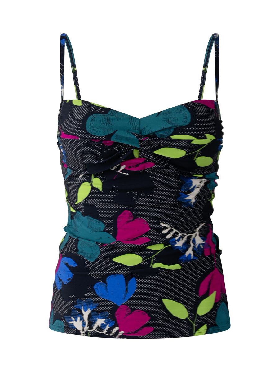 Tankini-Top mit Blumenprint und Raffung
