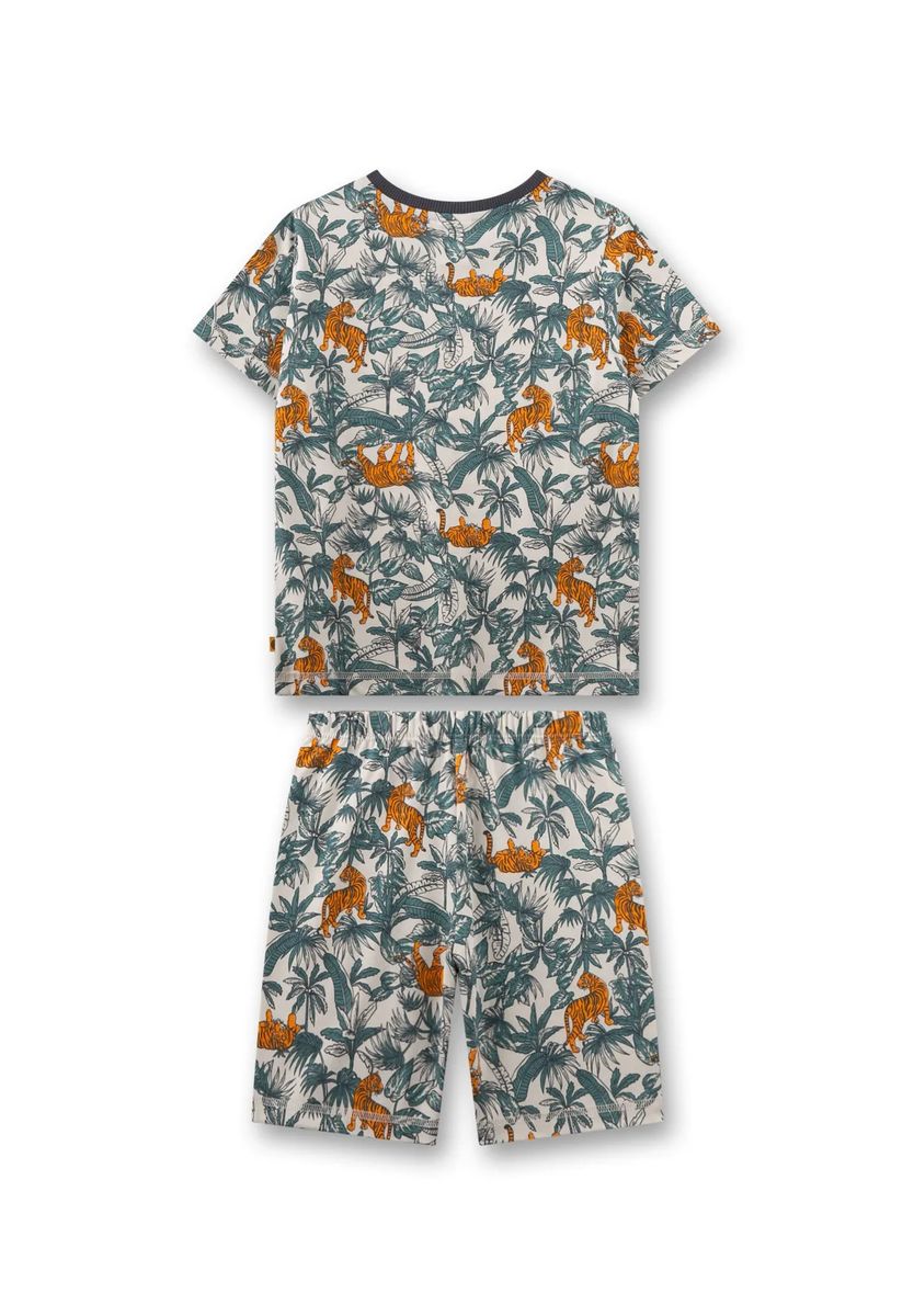 Schlafanzug mit tropischem Tiger-Print