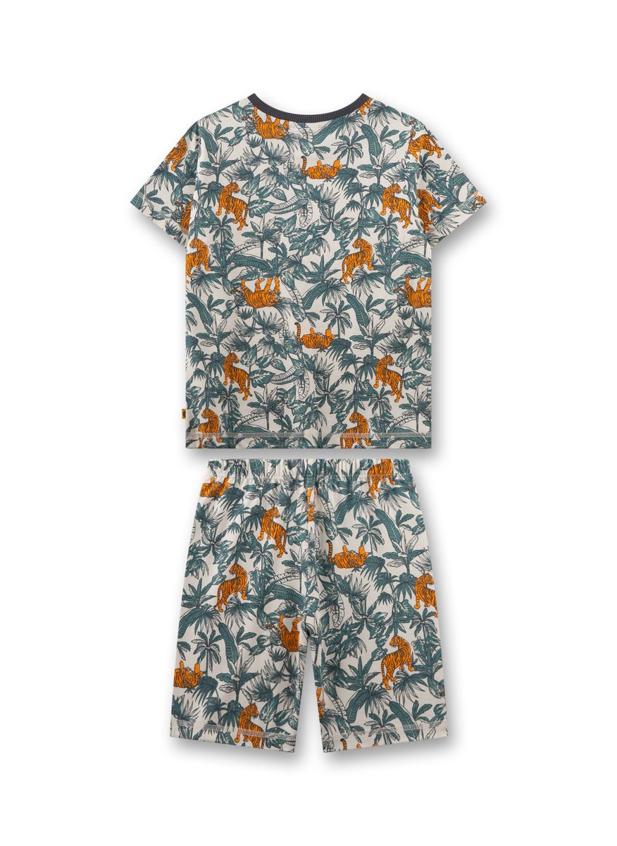 Schlafanzug mit tropischem Tiger-Print
