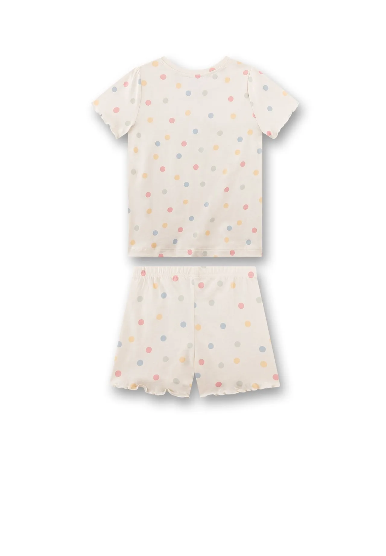 Kurzer Baumwoll-Pyjama mit Punkten