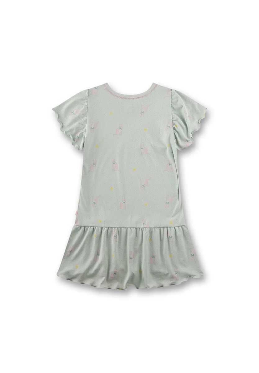 Rüschen-Schlafshirt mit Tiermuster