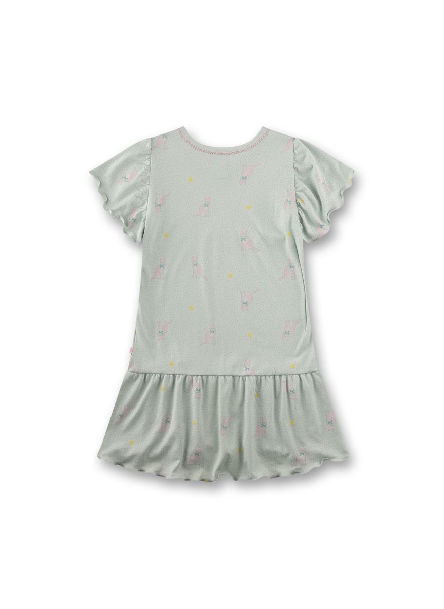 Rüschen-Schlafshirt mit Tiermuster