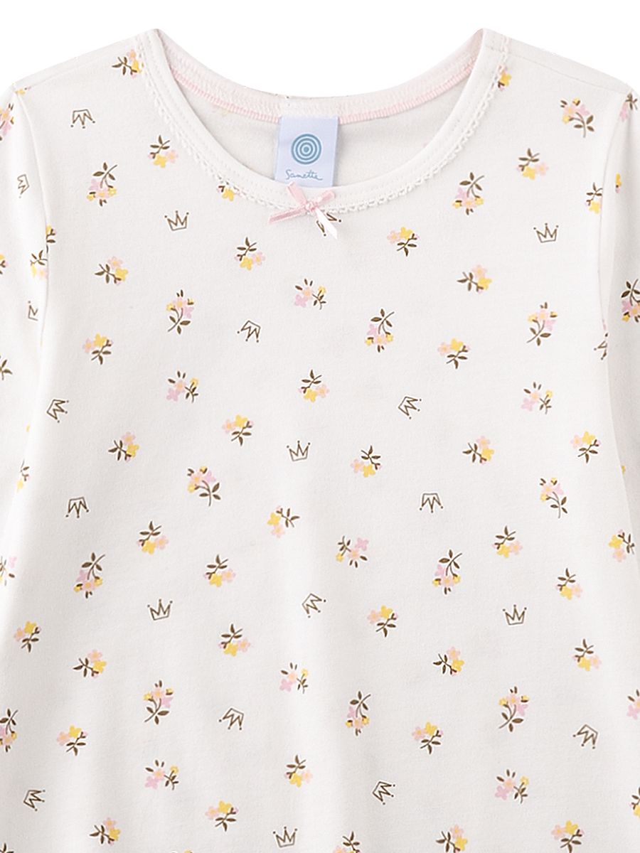 Schlafanzug-Set mit Blumen und Kronen