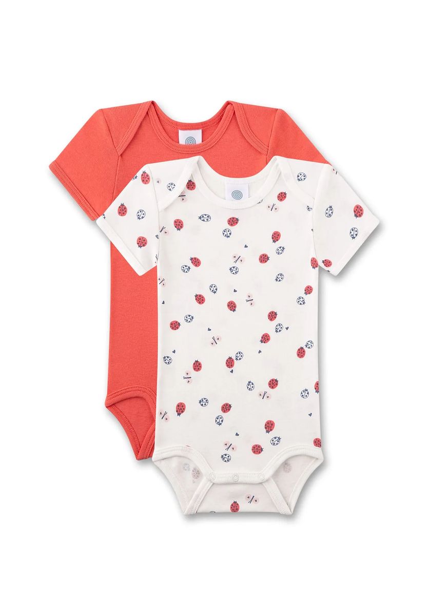 Kurzarm-Bodysuit-Set mit Marienkäfer-Print