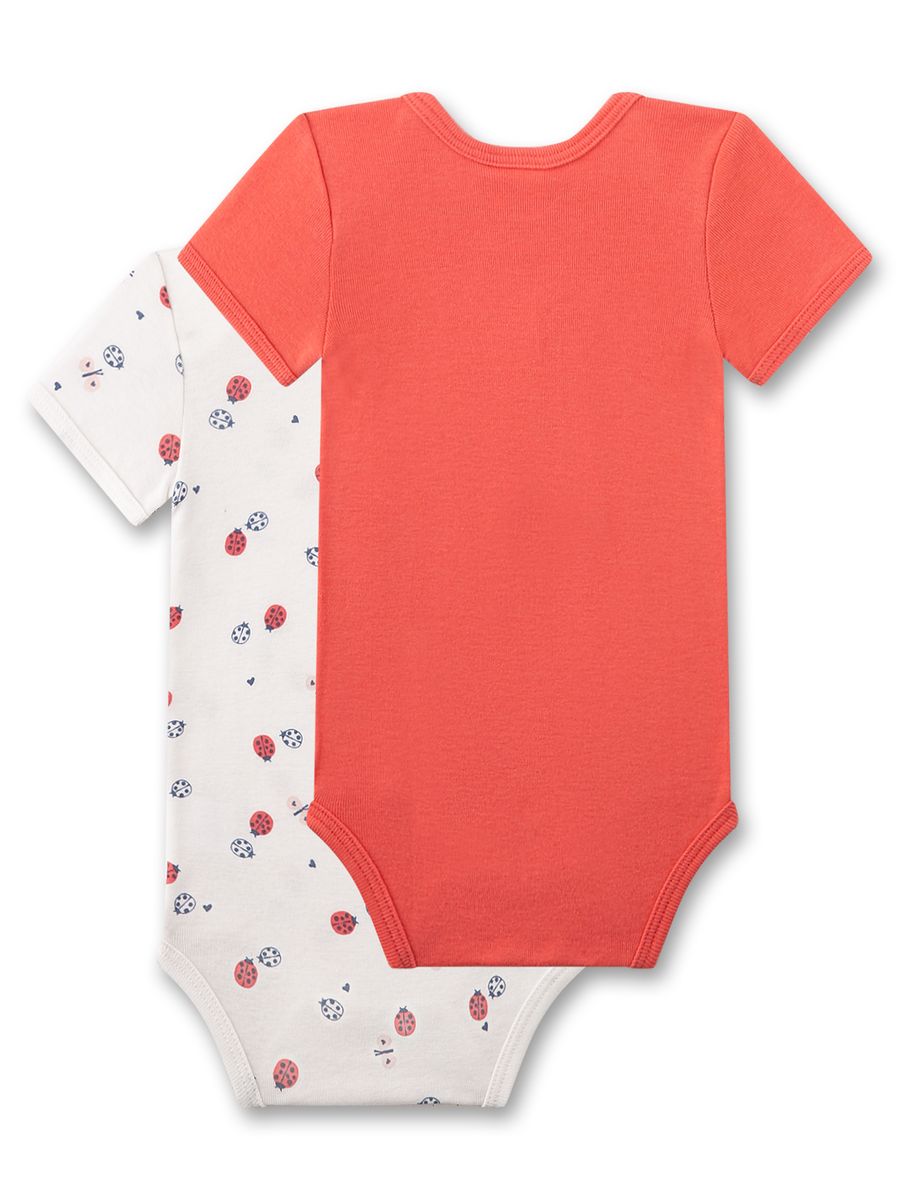 Kurzarm-Bodysuit-Set mit Marienkäfer-Print