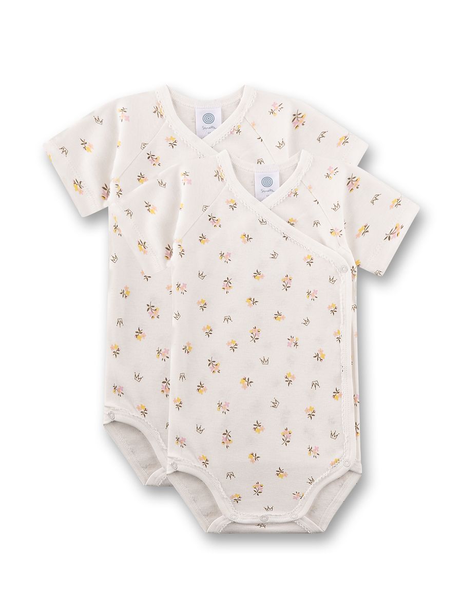 Baby-Wickelbodys mit Blumenmuster