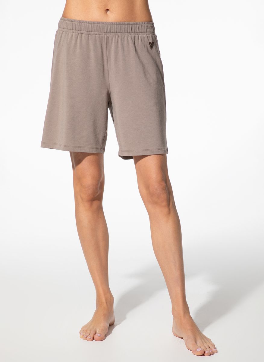 Locker geschnittene Bermuda-Schlafshorts mit Schleife